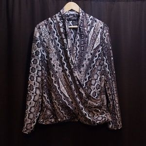 Sexy snake skin print blouse